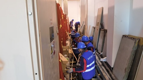 2025年3月18日，110kV河口變電站電纜改造工作現場